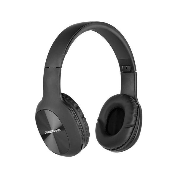 Ambrane WH-65 Over The Ear Wireless Headphones With Mic, Wireless FM, Aux & SD Card Support (Black)